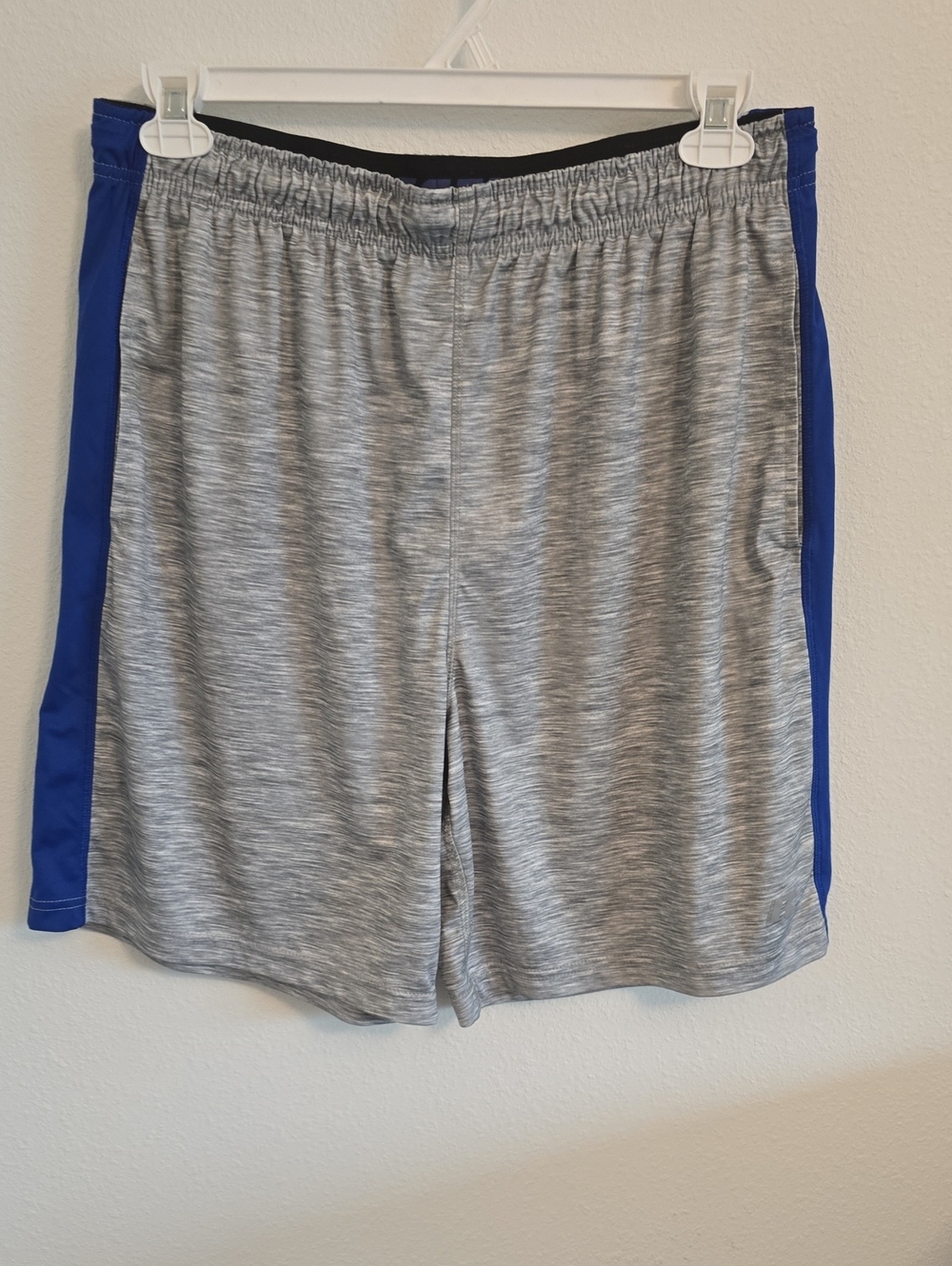 Russell Athletic Gray Shorts with Blue Side Panels